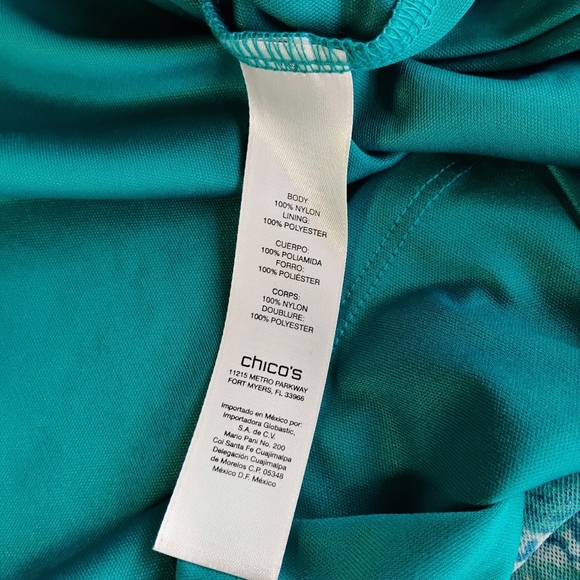 Chico's Sleeveless Halter Ocean Paisley Bib Maxi Dress Womens 3 XL Coastal Boho - Picture 7 of 14